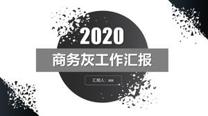 مروحة الفن الكلاسيكي الرمادي تقرير عمل تقرير قالب باور بوينت