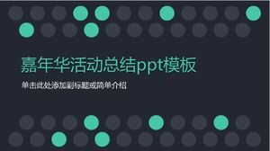 Modello ppt di riepilogo dell'attività di carnevale