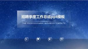 Modelo de ppt de resumo de trabalho trimestral de recrutamento