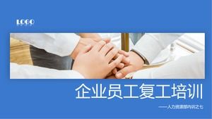 Templat ppt pelatihan karyawan perusahaan sederhana yang kembali bekerja
