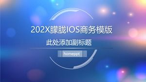 Sen raport pracy w stylu IOS szablon ppt