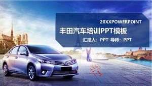 Blue colorful car training ppt template