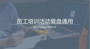 Plantilla ppt de revisión de actividad de capacitación de empleados