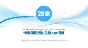 Templat ppt ringkasan kegiatan pembacaan puisi