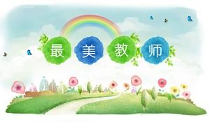 The most beautiful teacher ppt template