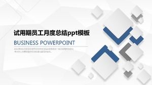 Probation period employee monthly summary ppt template