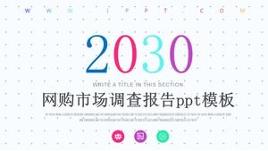 Online alışveriş pazar araştırması raporu ppt şablonu