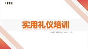 Оранжевый шаблон практического обучения этикету ppt