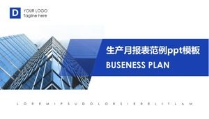 Plantilla ppt de muestra de informe mensual de producción