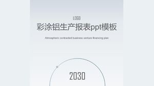 Plantilla ppt de informe de producción de aluminio recubierto de color