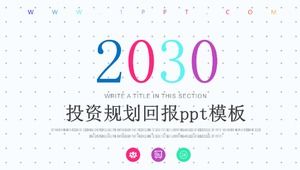 Modèle ppt de retour de planification des investissements