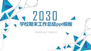 Modello ppt di riepilogo del lavoro finale della scuola