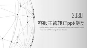 Modello ppt positivo del supervisore del servizio clienti