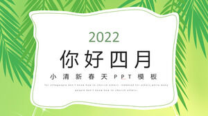 2020 Hello April theme petit modèle ppt frais