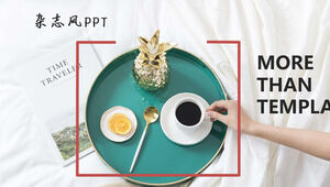 PPT-Vorlage für grafische Anzeige im Magazinstil