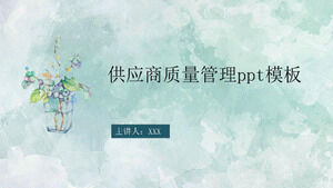 Modèle ppt de gestion de la qualité des fournisseurs