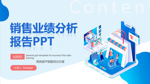 Aylık satış performansı analizi ppt şablonu