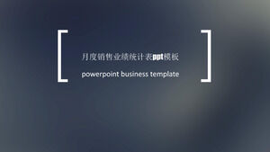 Plantilla ppt de tabla de estadísticas de rendimiento de ventas mensuales