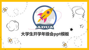 Modelo de ppt de reunião de classe de estudantes universitários