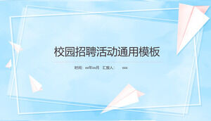 Modello ppt generale per la pubblicità delle attività di reclutamento del campus