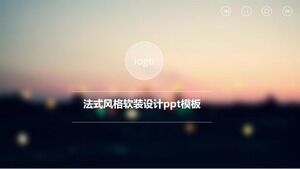 Modello ppt di design con decorazione morbida in stile francese