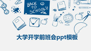 Modello ppt di riunione prescolare universitaria