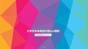 University student union election content ppt template