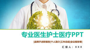 Modèle ppt de rapport de travail d'infirmière médecin professionnel