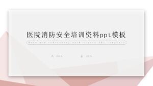 PPT-Vorlage für Schulungsmaterialien zum Brandschutz im Krankenhaus