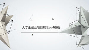 Modelo de ppt de exibição de projeto empreendedor de estudante universitário