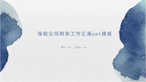 Modelo de ppt de relatório de trabalho financeiro de companhia de seguros