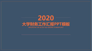 University financial work report ppt template