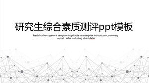Modelo de ppt de avaliação de qualidade abrangente de pós-graduação