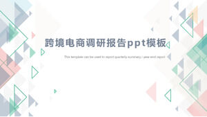 국경 간 전자 상거래 연구 보고서 ppt 템플릿