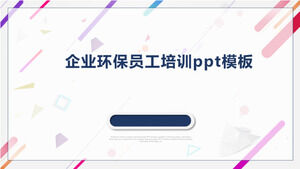 Kurumsal çevre koruma çalışanı eğitimi ppt şablonu