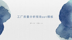 Fabrika kalite analiz raporu ppt şablonu
