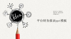 Modèle ppt d'état financier de la plate-forme