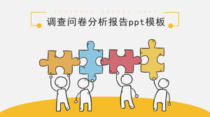 Modello ppt del rapporto di analisi del questionario