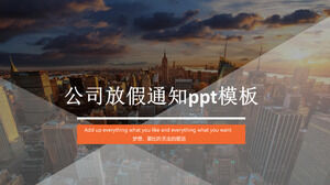 Modello ppt di avviso festivo aziendale