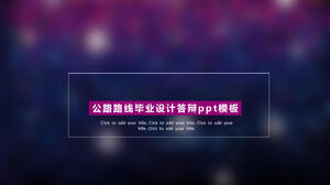 Highway route graduation project defense ppt template