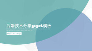 Modelo de ppt de compartilhamento de tecnologia de back-end
