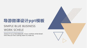 Modèle ppt de conception de micro-leçon de guide touristique