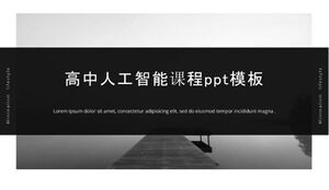 Plantilla ppt del curso de inteligencia artificial de la escuela secundaria
