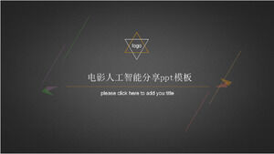 Modelo de ppt de compartilhamento de inteligência artificial de filme