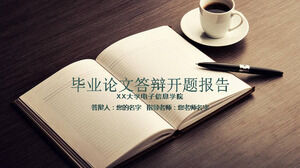 Modello ppt del rapporto di apertura della tesi di laurea