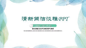 Template ppt daun segar