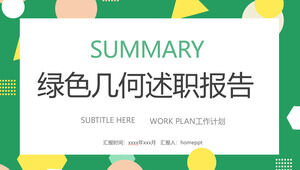 Template ppt laporan angin geometris hijau