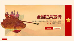 Ulusal zorunlu askerlik propagandası ppt şablonu