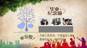 Templat PPT album peringatan kelulusan nostalgia