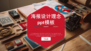 Afiş tasarım konsepti ppt şablonu